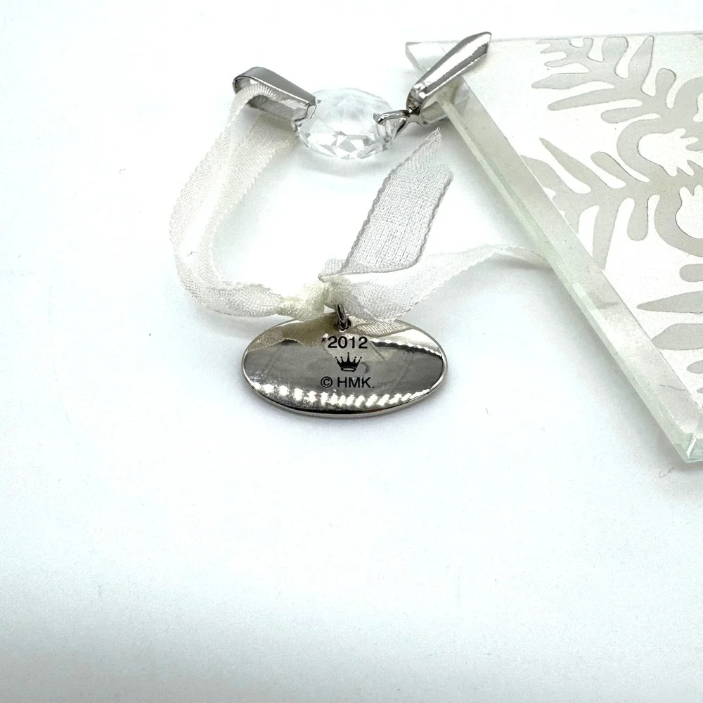 Hallmark Christmas 2012 Shine Snowflake Beveled Glass Ornament Rhinestone Charm
